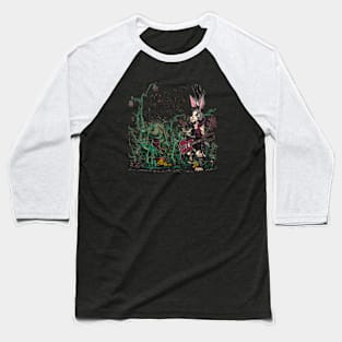 Bunny Rabbit Guitar In Garden Baseball T-Shirt